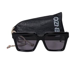 Kenzo Black Square Sunglasses with Pouch